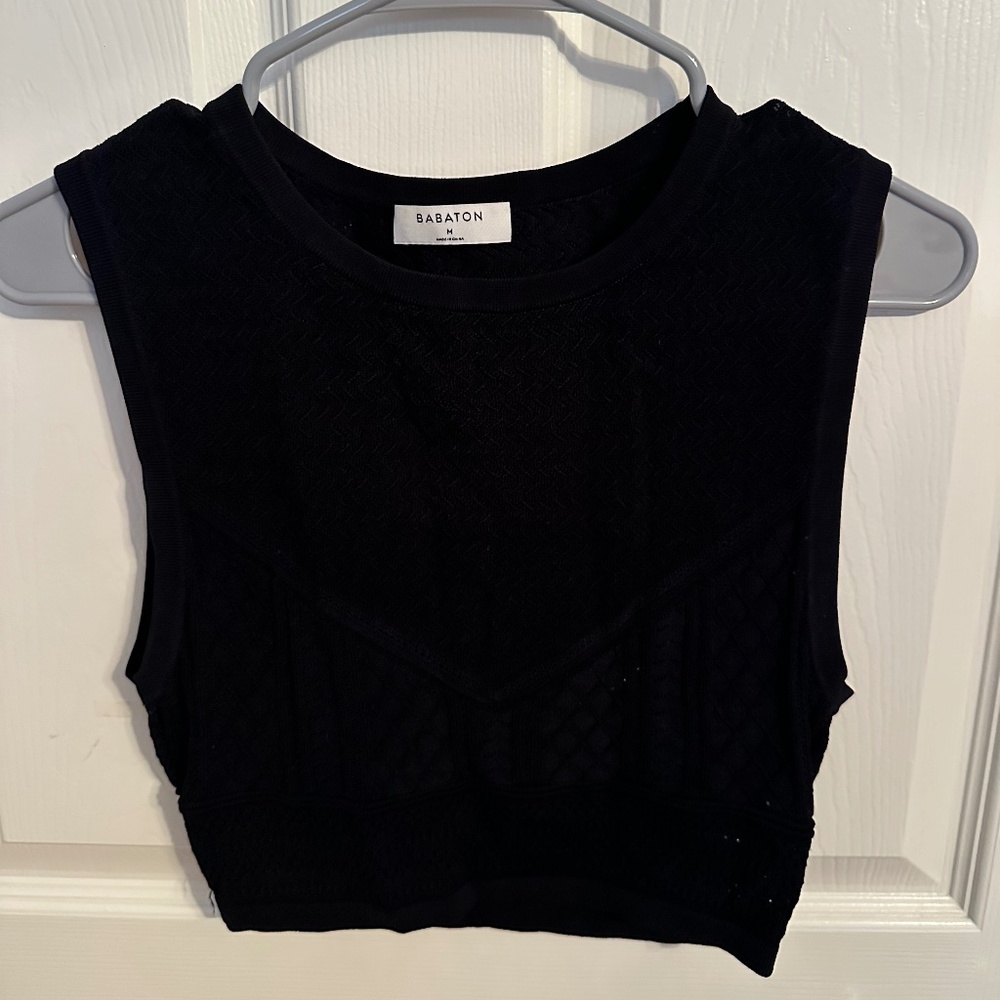 Aritzia Babaton Textured Tank Top - Black - Medium